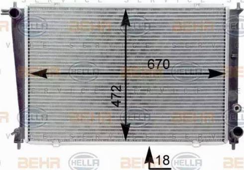 HELLA 8MK 376 763-091 - Radiatore, Raffreddamento motore www.autoricambit.com