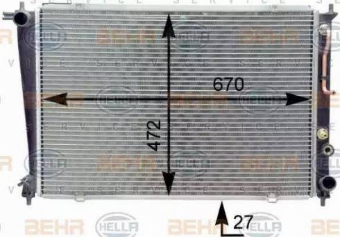 HELLA 8MK 376 763-121 - Radiatore, Raffreddamento motore www.autoricambit.com