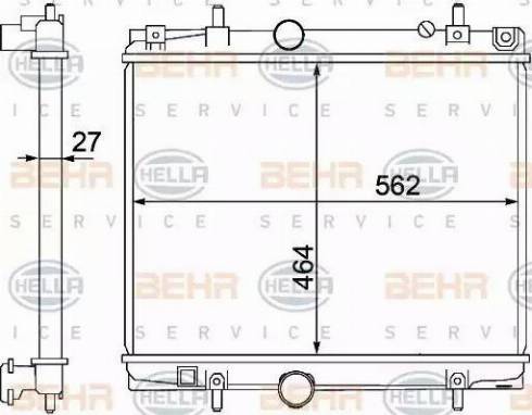 HELLA 8MK 376 767-141 - Radiatore, Raffreddamento motore www.autoricambit.com