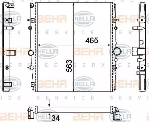 HELLA 8MK 376 767-131 - Radiatore, Raffreddamento motore www.autoricambit.com