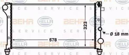 HELLA 8MK 376 767-761 - Radiatore, Raffreddamento motore www.autoricambit.com