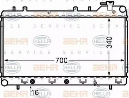 HELLA 8MK 376 704-561 - Radiatore, Raffreddamento motore www.autoricambit.com