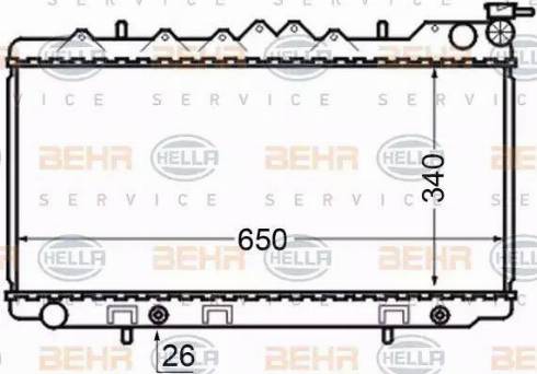 HELLA 8MK 376 704-581 - Radiatore, Raffreddamento motore www.autoricambit.com