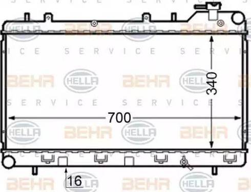 HELLA 8MK 376 704-571 - Radiatore, Raffreddamento motore www.autoricambit.com