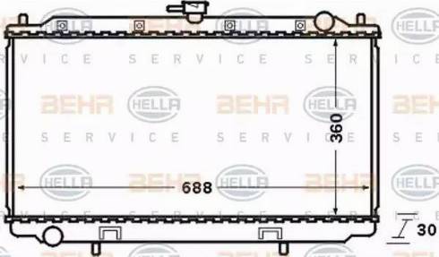 HELLA 8MK 376 705-631 - Radiatore, Raffreddamento motore www.autoricambit.com