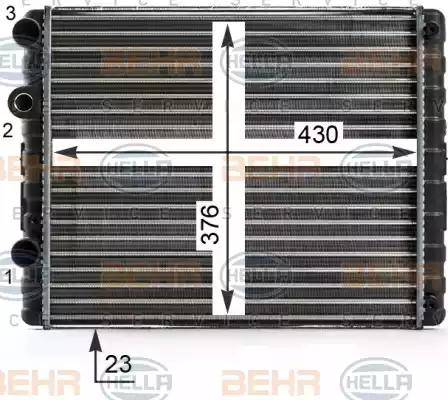 HELLA 8MK 376 700-694 - Radiatore, Raffreddamento motore www.autoricambit.com