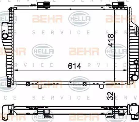 HELLA 8MK 376 701-714 - Radiatore, Raffreddamento motore www.autoricambit.com