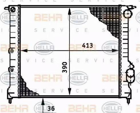 HELLA 8MK 376 708-611 - Radiatore, Raffreddamento motore www.autoricambit.com