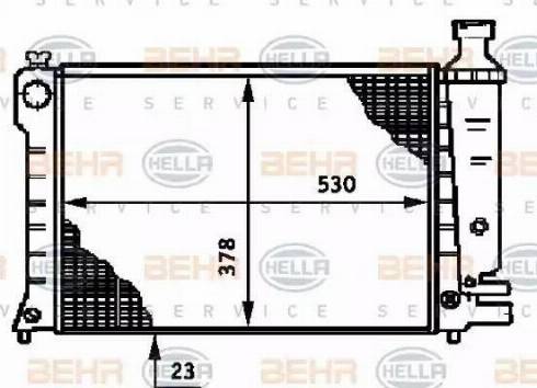 HELLA 8MK 376 719-411 - Radiatore, Raffreddamento motore www.autoricambit.com