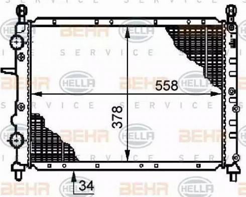 HELLA 8MK 376 719-541 - Radiatore, Raffreddamento motore www.autoricambit.com