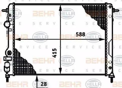 HELLA 8MK 376 719-664 - Radiatore, Raffreddamento motore www.autoricambit.com