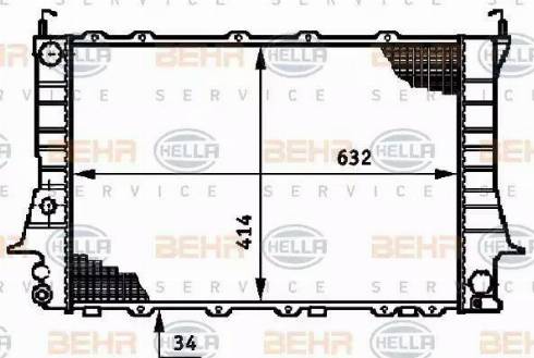 HELLA 8MK 376 719-351 - Radiatore, Raffreddamento motore www.autoricambit.com