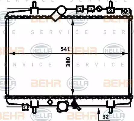 HELLA 8MK 376 714-431 - Radiatore, Raffreddamento motore www.autoricambit.com