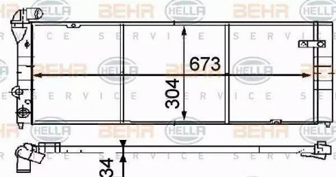 HELLA 8MK 376 714-501 - Radiatore, Raffreddamento motore www.autoricambit.com