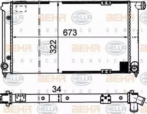 HELLA 8MK 376 714-511 - Radiatore, Raffreddamento motore www.autoricambit.com