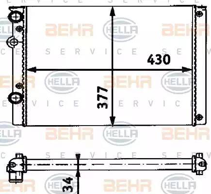 HELLA 8MK 376 714-651 - Radiatore, Raffreddamento motore www.autoricambit.com