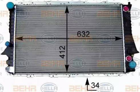 HELLA 8MK 376 714-001 - Radiatore, Raffreddamento motore www.autoricambit.com