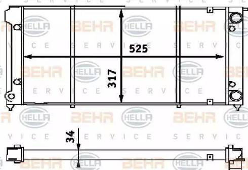 HELLA 8MK 376 714-791 - Radiatore, Raffreddamento motore www.autoricambit.com