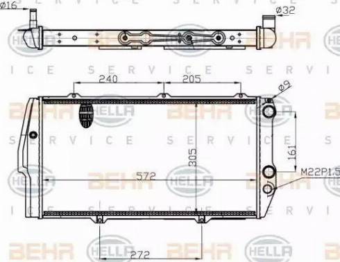 HELLA 8MK 376 714-701 - Radiatore, Raffreddamento motore www.autoricambit.com