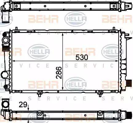 HELLA 8MK 376 715-441 - Radiatore, Raffreddamento motore www.autoricambit.com