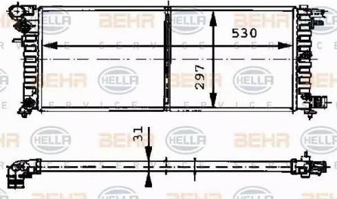 HELLA 8MK 376 715-434 - Radiatore, Raffreddamento motore www.autoricambit.com