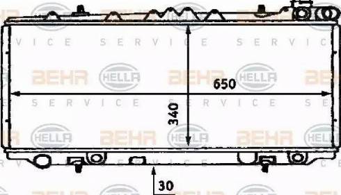 HELLA 8MK 376 715-581 - Radiatore, Raffreddamento motore www.autoricambit.com