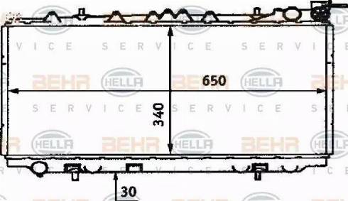 HELLA 8MK 376 715-571 - Radiatore, Raffreddamento motore www.autoricambit.com