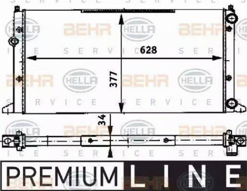 HELLA 8MK 376 715-021 - Radiatore, Raffreddamento motore www.autoricambit.com