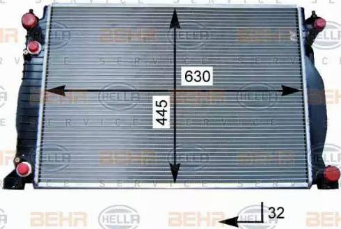 HELLA 8MK 376 715-341 - Radiatore, Raffreddamento motore www.autoricambit.com