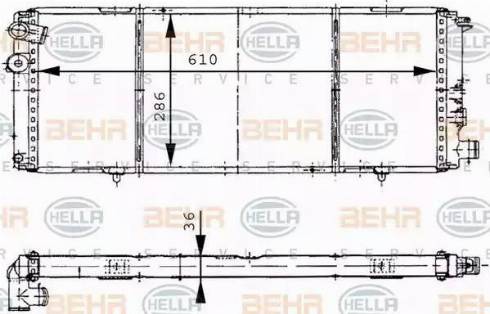 HELLA 8MK 376 715-351 - Radiatore, Raffreddamento motore www.autoricambit.com