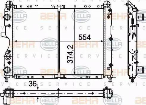 HELLA 8MK 376 716-151 - Radiatore, Raffreddamento motore www.autoricambit.com