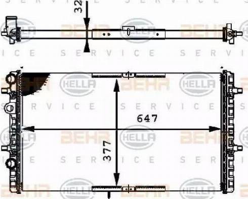 HELLA 8MK 376 716-321 - Radiatore, Raffreddamento motore www.autoricambit.com