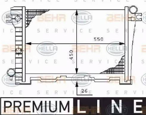 HELLA 8MK 376 710-611 - Radiatore, Raffreddamento motore www.autoricambit.com