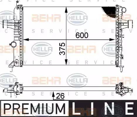 HELLA 8MK 376 710-311 - Radiatore, Raffreddamento motore www.autoricambit.com