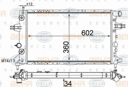 HELLA 8MK 376 710-335 - Radiatore, Raffreddamento motore www.autoricambit.com