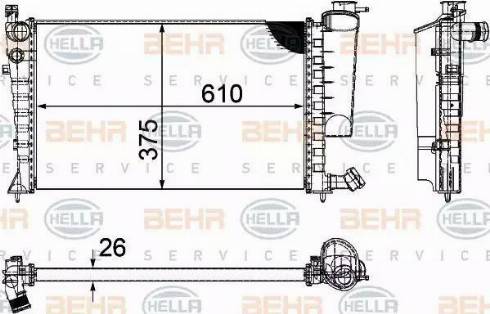 HELLA 8MK 376 710-264 - Radiatore, Raffreddamento motore www.autoricambit.com