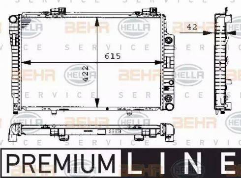 HELLA 8MK 376 711-191 - Radiatore, Raffreddamento motore www.autoricambit.com