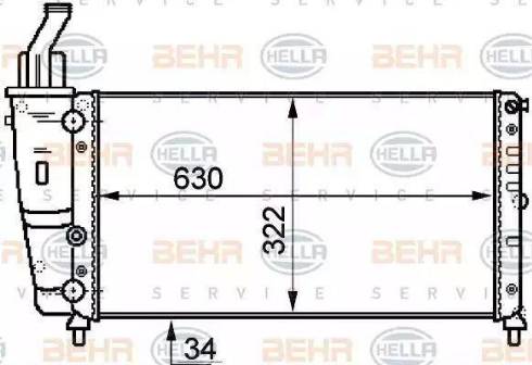 HELLA 8MK 376 718-081 - Radiatore, Raffreddamento motore www.autoricambit.com