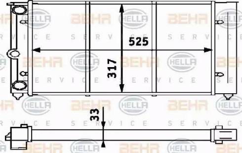 HELLA 8MK 376 713-451 - Radiatore, Raffreddamento motore www.autoricambit.com