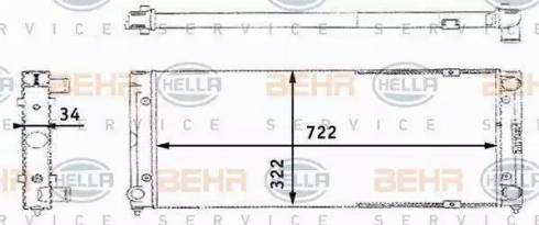 HELLA 8MK 376 713-471 - Radiatore, Raffreddamento motore www.autoricambit.com