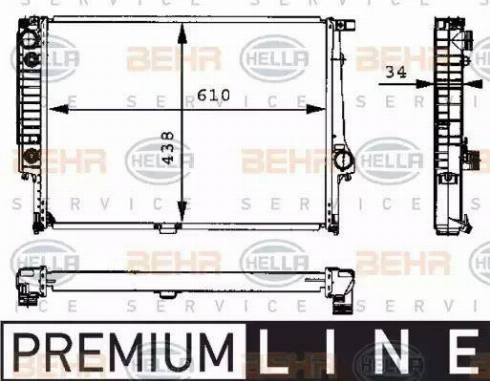 HELLA 8MK 376 713-071 - Radiatore, Raffreddamento motore www.autoricambit.com