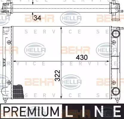 HELLA 8MK 376 713-331 - Radiatore, Raffreddamento motore www.autoricambit.com