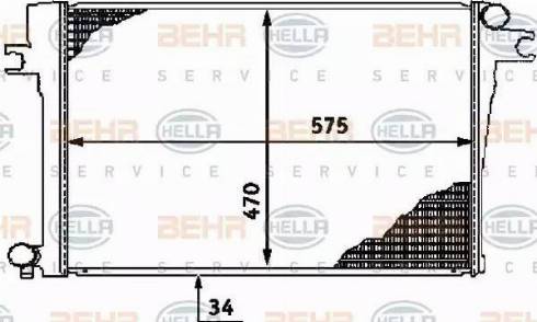 HELLA 8MK 376 713-231 - Radiatore, Raffreddamento motore www.autoricambit.com