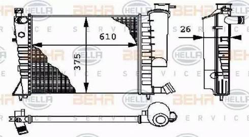 HELLA 8MK 376 712-614 - Radiatore, Raffreddamento motore www.autoricambit.com