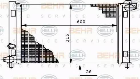 HELLA 8MK 376 712-041 - Radiatore, Raffreddamento motore www.autoricambit.com