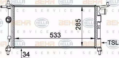 HELLA 8MK 376 712-004 - Radiatore, Raffreddamento motore www.autoricambit.com