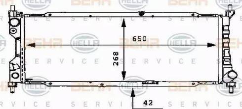 HELLA 8MK 376 712-354 - Radiatore, Raffreddamento motore www.autoricambit.com