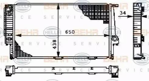 HELLA 8MK 376 712-381 - Radiatore, Raffreddamento motore www.autoricambit.com