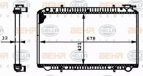 HELLA 8MK 376 712-731 - Radiatore, Raffreddamento motore www.autoricambit.com