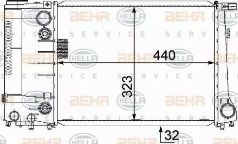 HELLA 8MK 376 717-471 - Radiatore, Raffreddamento motore www.autoricambit.com